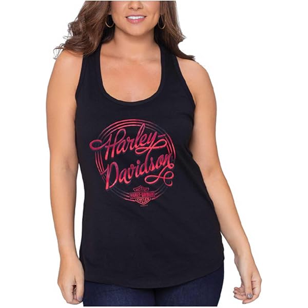 Harley-Davidson Women's Embellished Retro V-Neck Sleeveless Tank